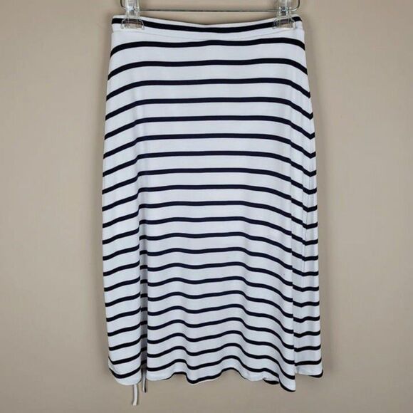 Lovers + Friends Size S Temptations Striped Skirt Navy Blue White - Picture 3 of 12